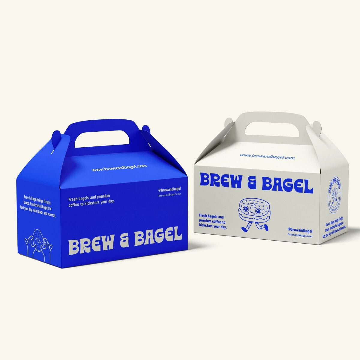 Cajas de Papel Impresas Personalizadas con Asa a Dos Aguas | Cajas de Transporte con Logo para Panadería, Alimentos y Comida para Llevar | MOQ 100 unidades