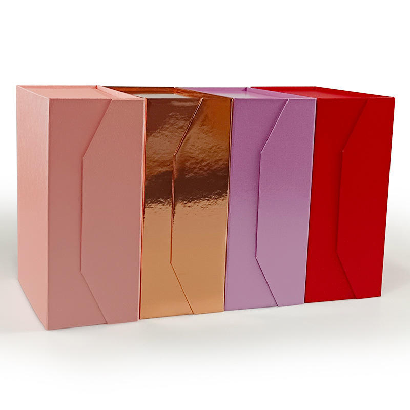 Custom Geometric Foldable Magnetic Gift Box | Multi-Color Metallic & Matte Finish for Beauty Perfume Jewelry & Holiday Gifts | MOQ 100 pcs