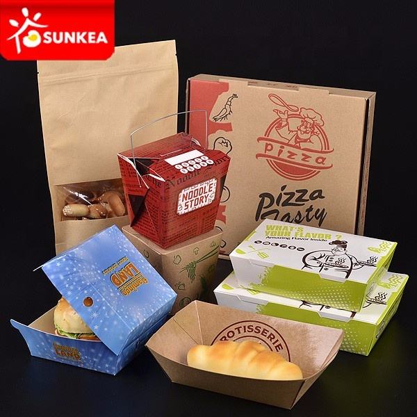 Juego de embalaje personalizado de papel kraft para llevar | Vasos para sopa, fiambreras, cajas para hamburguesas y bolsas de papel con logo | MOQ 100 unidades