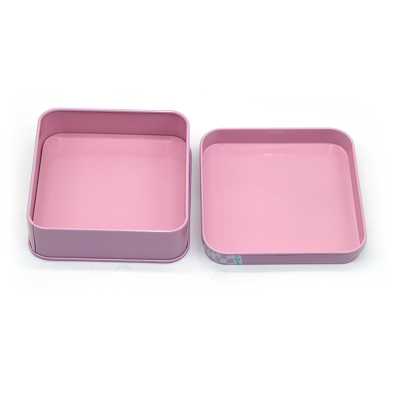 Custom Small Square Slide Lid Tin Box with Rounded Corners | Multi-Color Pink Black White Purple Full-Color Cartoon Print for Jewelry Lip Balm Candy & Small Brand Gift Tin | MOQ 100 pcs