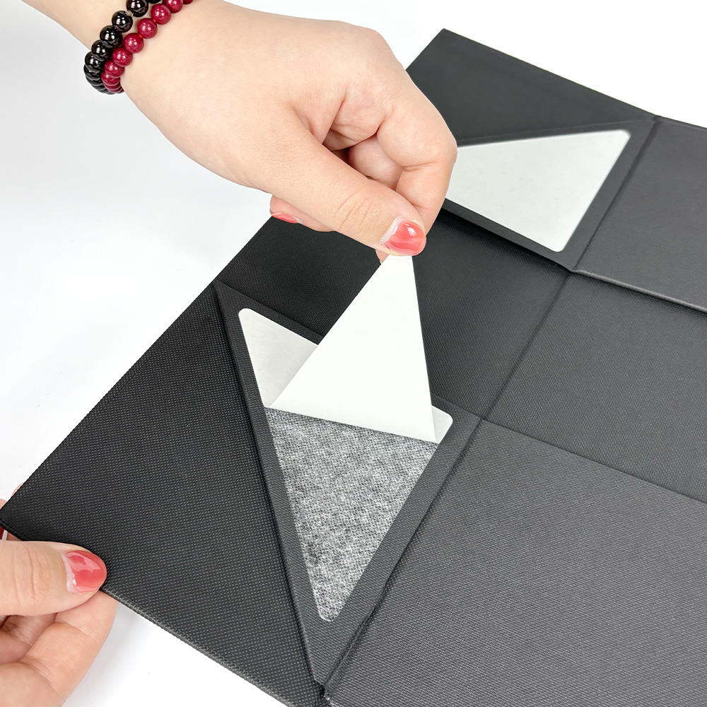 Custom Matte Black Large Magnetic Gift Box | Silver Logo Interior Print for Luxury Apparel Menswear Sportswear & Corporate Gifts | MOQ 100 pcs