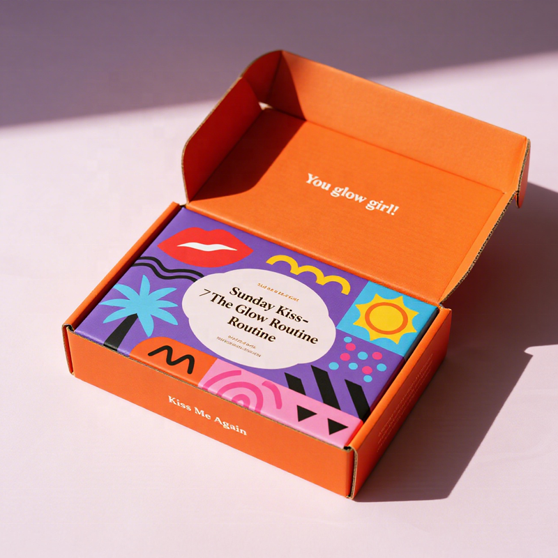 Custom Eco Minimalist Printed Mailer Boxes | Single Color Outside Inner Thank You Print for Apparel Skincare Organic Brands | MOQ 100 pcs