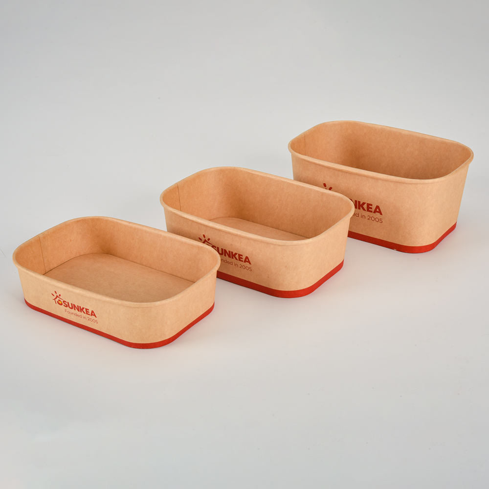 Custom Kraft Paper Square Poke Bowls | Salad Grain Bowl Takeout Container with Logo | MOQ 100 pcs