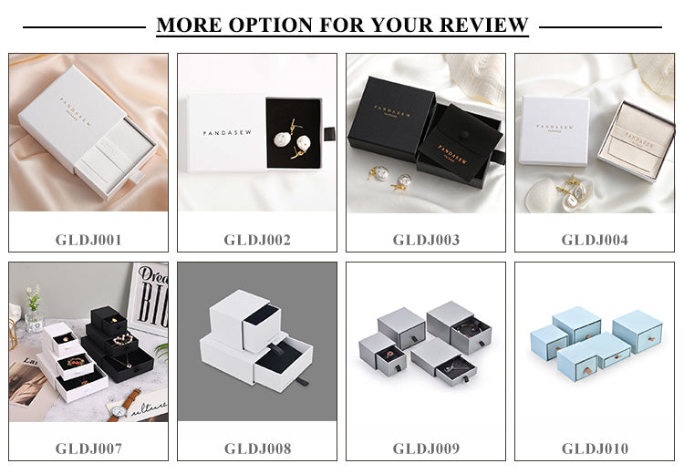 Customizable Recyclable Rigid Cardboard Heaven And Earth Cover Jewelry Box Flock EVA Lined Ring Necklace Earring Packaging Custom Logo Size Contact Us For Eco-Friendly Jewellery Box Solutions