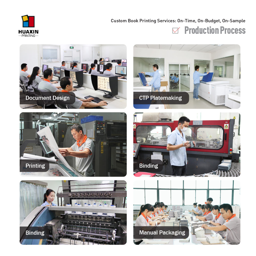 Custom Hardcover Book Printing Service Full Color CMYK Thread Sewing Custom Logo Linen Leather Cover Book Printing