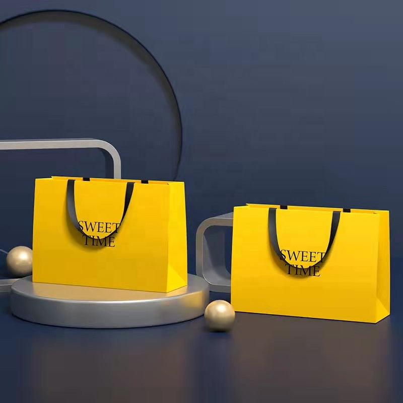 Cheap Price Recyclable Portable Logo Printed Paper Bag Eco Kraft For Supermarket Takeaway Gift Retail Pack