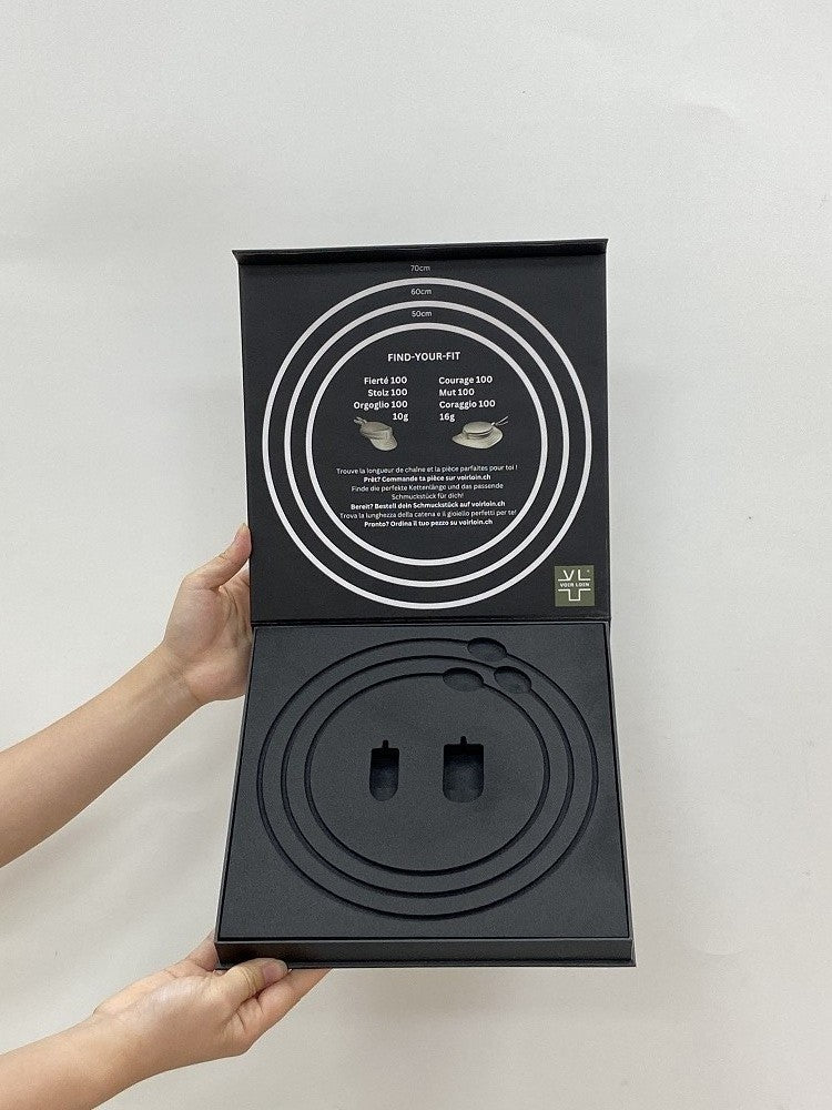 Hot Trending Special Design Matte Black Rigid Gift Box Velvet EVA Lined Magnetic Flip Jewelry Cosmetic Watch Corporate Packaging Custom Logo Size Contact Us For Luxury Black Gift Box Solutions