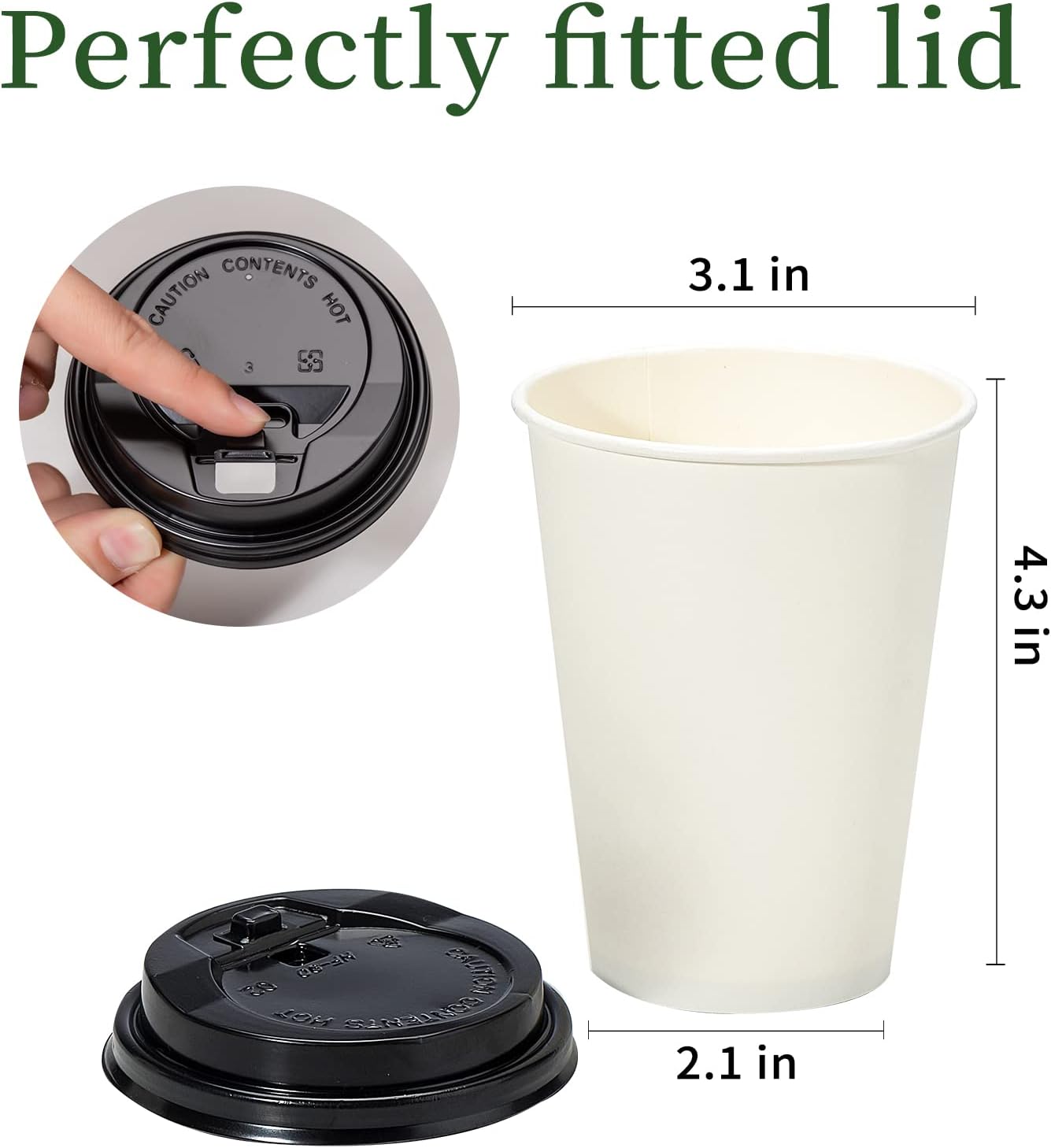8oz White Disposable Coffee Paper Cup Food Grade Custom Logo For Cafe Tea Takeaway Hot Drink Pack