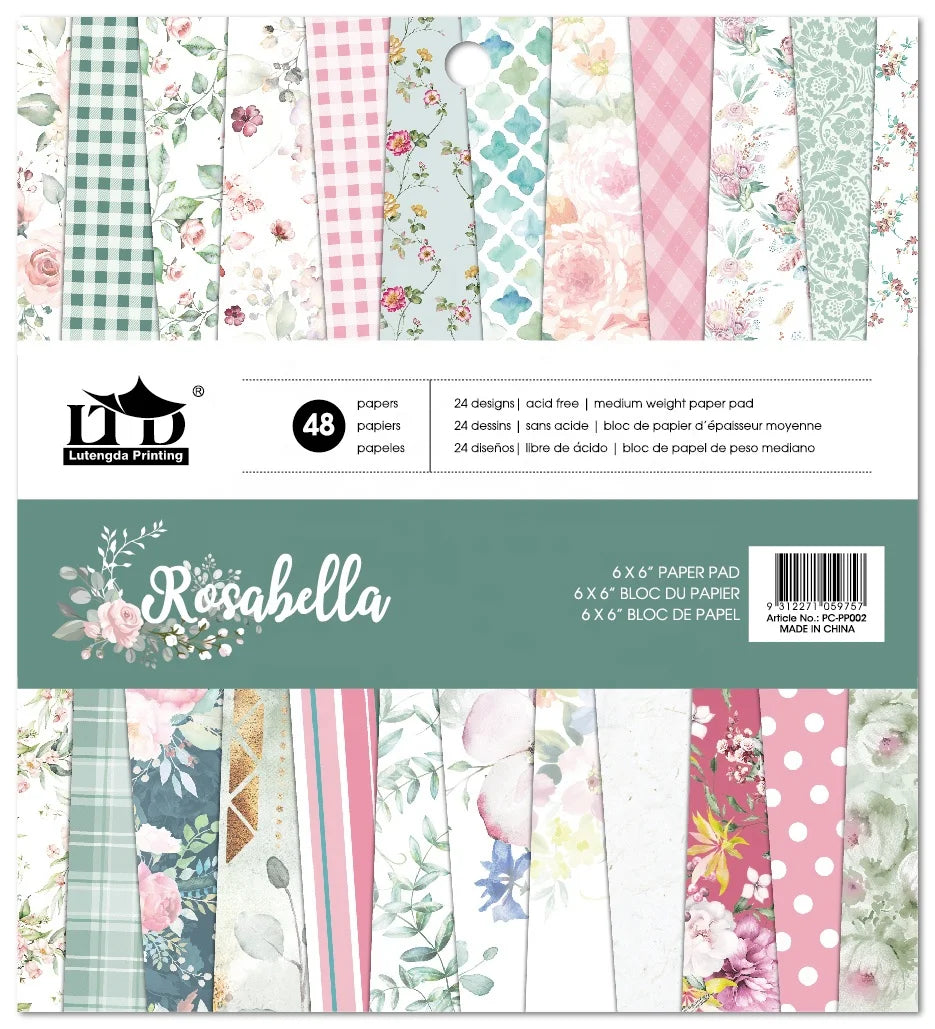 Hot Sale 12'' Scrapbook Double-side Printed Pattern Paper Pack Paper Crafting Uncoated Paper for DIY Scrapbooking Handmade