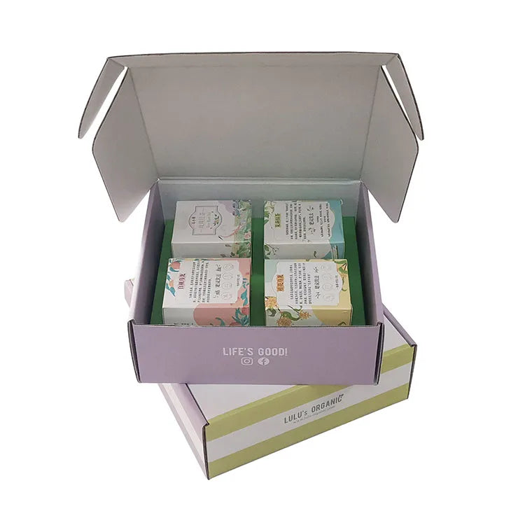 Cosmetic Packaging Box with Custom Logo Paperboard Mailer box Packaging Case for Beauty Products in Pink Kraft Paper