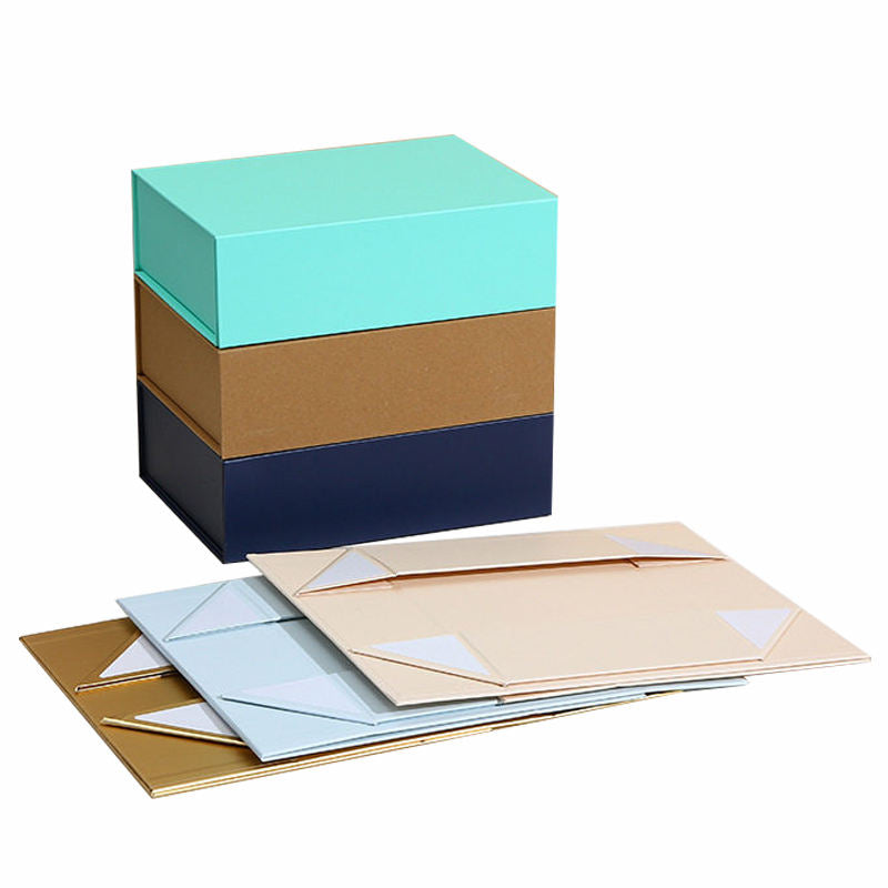 Custom Collapsible Magnetic Gift Boxes | Multi-Color Foldable with Envelope & Shredded Paper Fill for Wedding Holiday Corporate Gifts | MOQ 100 pcs