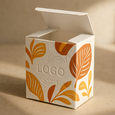 Custom Small Folding Tuck Top Box | Full-Color Print or Embossed Logo in Speckled Bamboo Kraft & Matte Finishes for Skincare Candle Cosmetic & Small Gift Packaging | MOQ 100 pcs