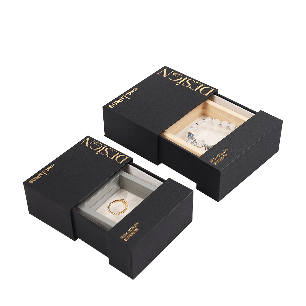 Custom Printed Drawer Jewelry Box | Full-Color Print & Velvet Tray Insert for Ring Bracelet Necklace & Fine Jewelry Brand Retail Packaging | Multi-Color | MOQ 100 pcs