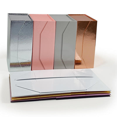 Custom Geometric Foldable Magnetic Gift Box | Multi-Color Metallic & Matte Finish for Beauty Perfume Jewelry & Holiday Gifts | MOQ 100 pcs