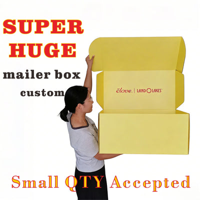 Custom Super Large Corrugated Mailer Box | Full Color Inside & Outside Print for Apparel Shoes E-Commerce Subscription & Food Delivery Brands | MOQ 100 pcs