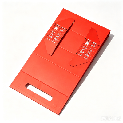 Custom Shipping Container Shape Creative Gift Box | Embossed with Leather Handle & Inner Divider for Food Candy Holiday & Corporate Gifts | MOQ 100 pcs