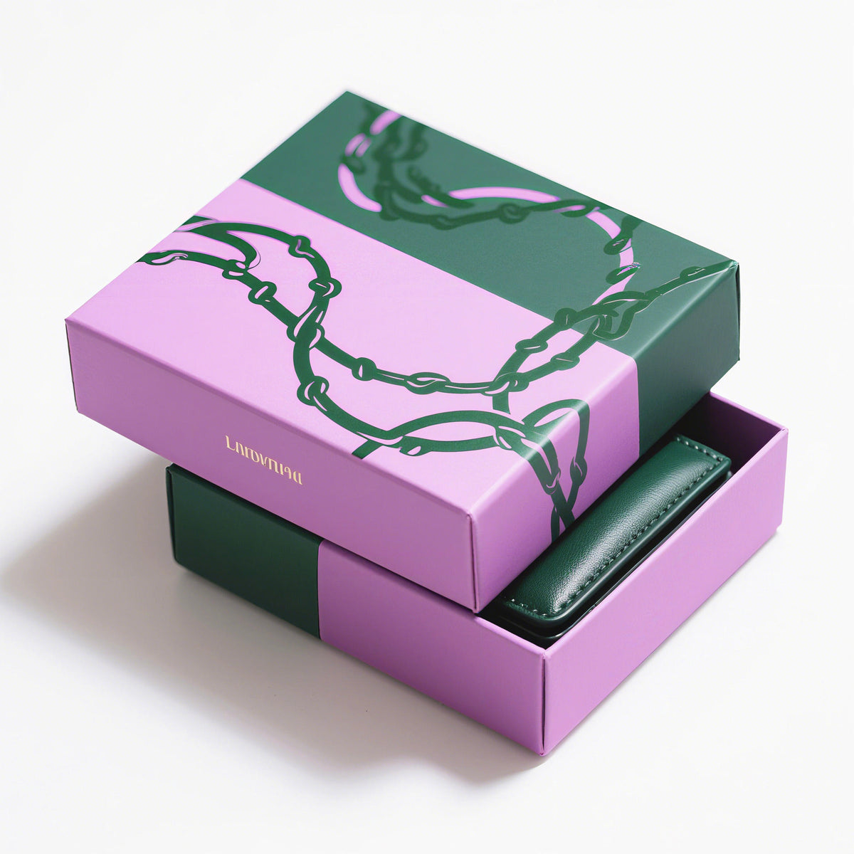 Caja de regalo personalizada de dos piezas con tapa y base | Impresión a todo color y logotipo con relieve tonal para envases al por menor de artículos de cuero (carteras) y accesorios de moda | Varios colores | Cantidad mínima de pedido 100 unidades