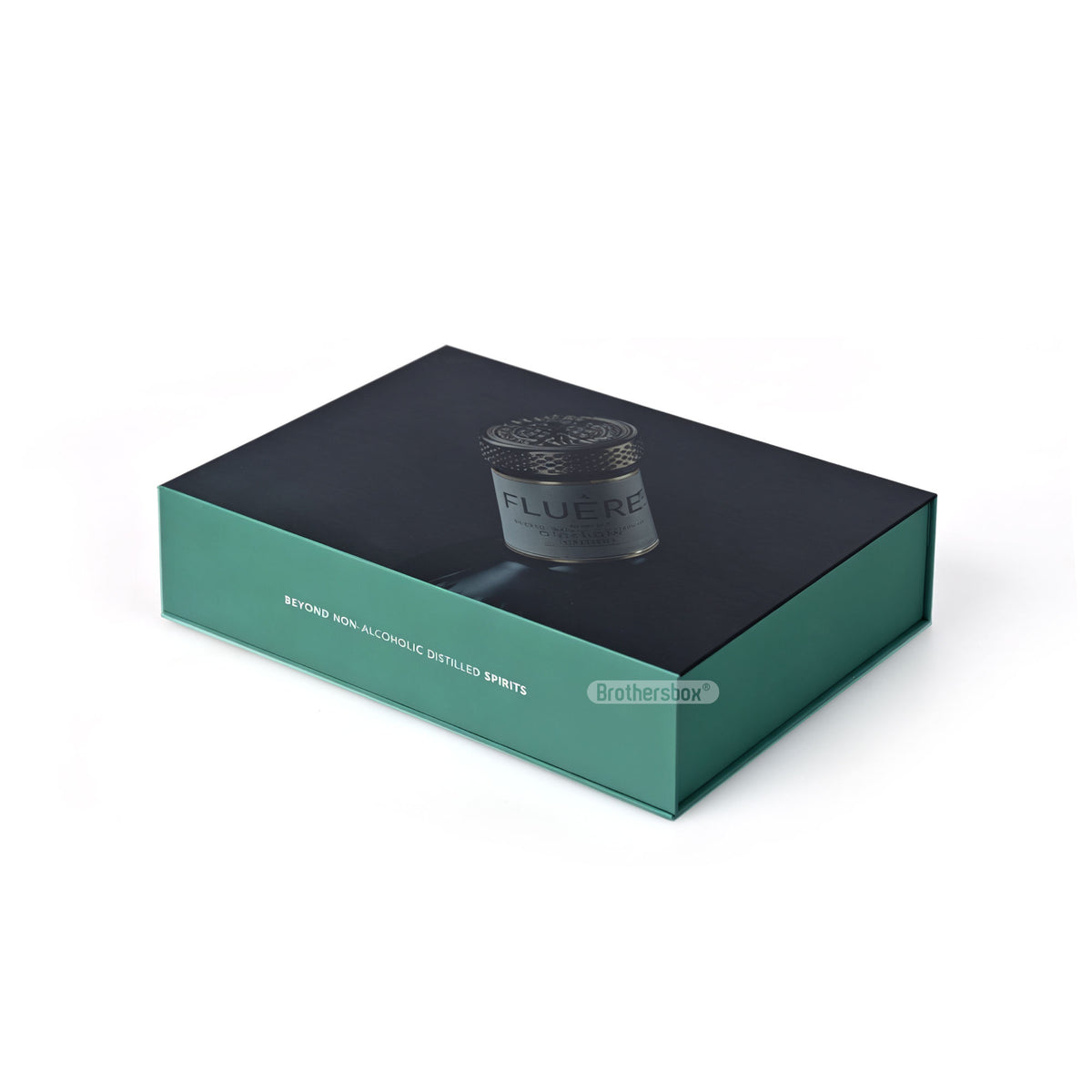 Caja de Regalo Magnética Verde Personalizada | Impresión a Todo Color en Tapa Negra e Inserto de Espuma EVA Multirranura para Whisky, Licores, Cerveza Artesanal y Sets de Regalo de Marcas de Bebidas Premium | MOQ 100 unidades