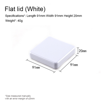 Custom 91x91x20mm Flat Square Rounded Corner Tin Box | Multi-Color Green Gray Gold Black Red Orange Teal Flat Press Lid Full-Color Print for Tea Jewelry Card Stationery & Small Brand Gift Tin | MOQ 100 pcs