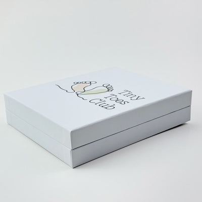 Custom Full-Color Print Two-Piece Lid and Base Gift Box | White Base Multi-Size for Baby Shower Birthday Snack Beauty Pet & Holiday Gift Set Packaging | MOQ 100 pcs