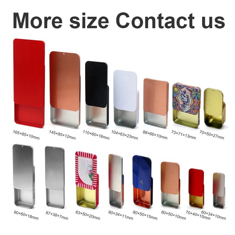 Custom Multi-Size Square & Rectangle Hinged Tin Box | Optional PVC Clear Window Lid Full-Color or Plain Print for Tea Cookie Candy Chocolate Health Supplement & Brand Packaging | MOQ 100 pcs