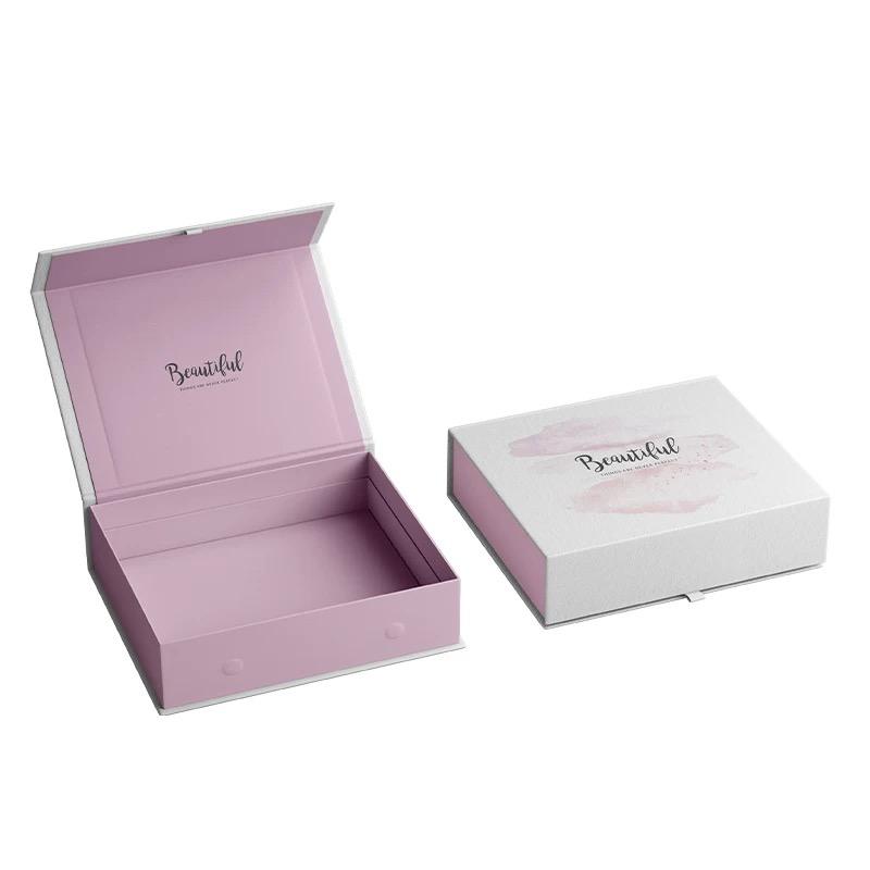 Custom Large Magnetic Gift Box | Navy Blue or Lavender Tonal Interior Gold Script Logo for Holiday Luxury Apparel Subscription & Premium Gift Sets | MOQ 100 pcs