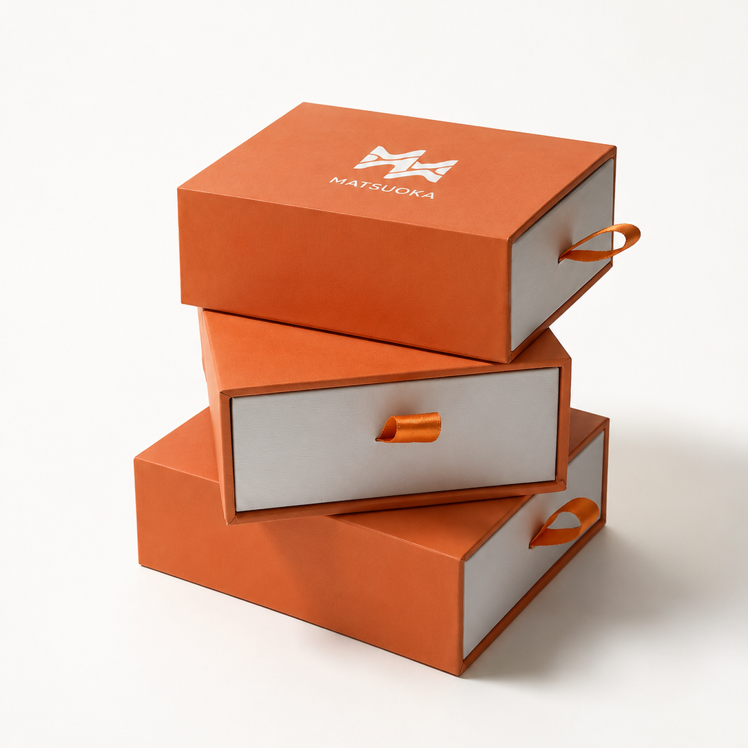 Custom Brand Color Drawer Gift Box | Logo Print Satin Ribbon Pull & White Interior for Skincare Beauty Apparel Footwear & E-Commerce Retail Packaging | Multi-Size | MOQ 100 pcs