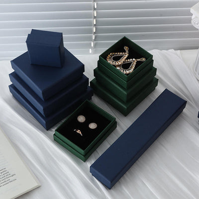 Custom Jewelry Gift Box with Black Velvet Insert | Multi-Color Multi-Size for Ring Earring Bracelet Necklace & Bangle Retail Packaging | Orange Tiffany Blue Navy Green | MOQ 100 pcs