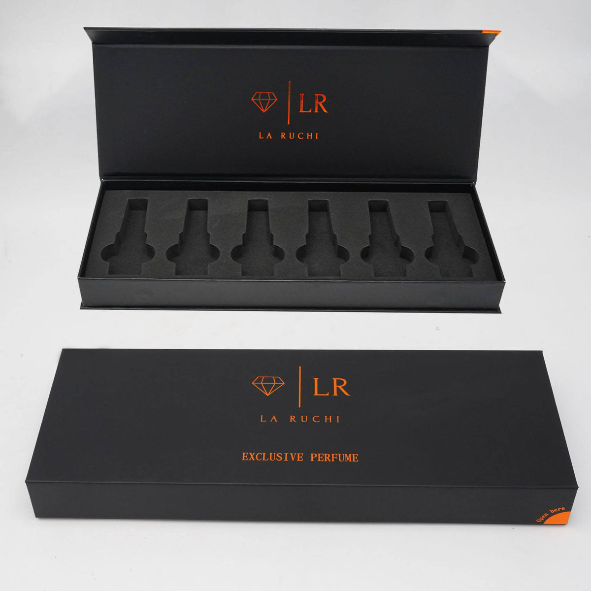Custom Magnetic Gift Box with Custom-Cut EVA Foam Insert | Multi-Color Holographic Logo for Watch Earphone Tech & Corporate Premium Gift Sets | MOQ 100 pcs