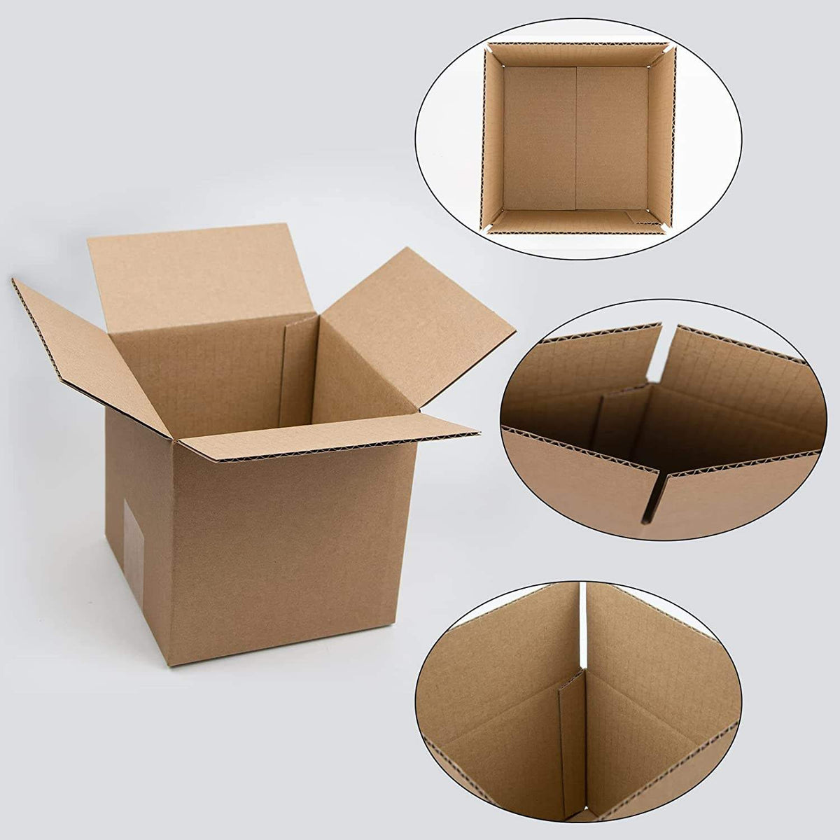 Cajas de cartón corrugado Kraft estándar | Cajas de envío RSC Suministro a granel de varios tamaños para comercio electrónico | MOQ 100 unidades