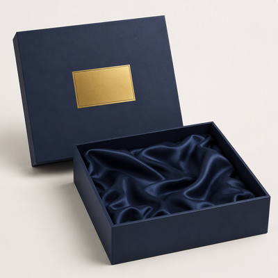 Custom Full-Color Print Flat Two-Piece Lid and Base Apparel Gift Box | Geometric Stripe or Botanical Print with Tissue Wrap for Shirt T-Shirt & Fashion Retail Brand Packaging | MOQ 100 pcs
