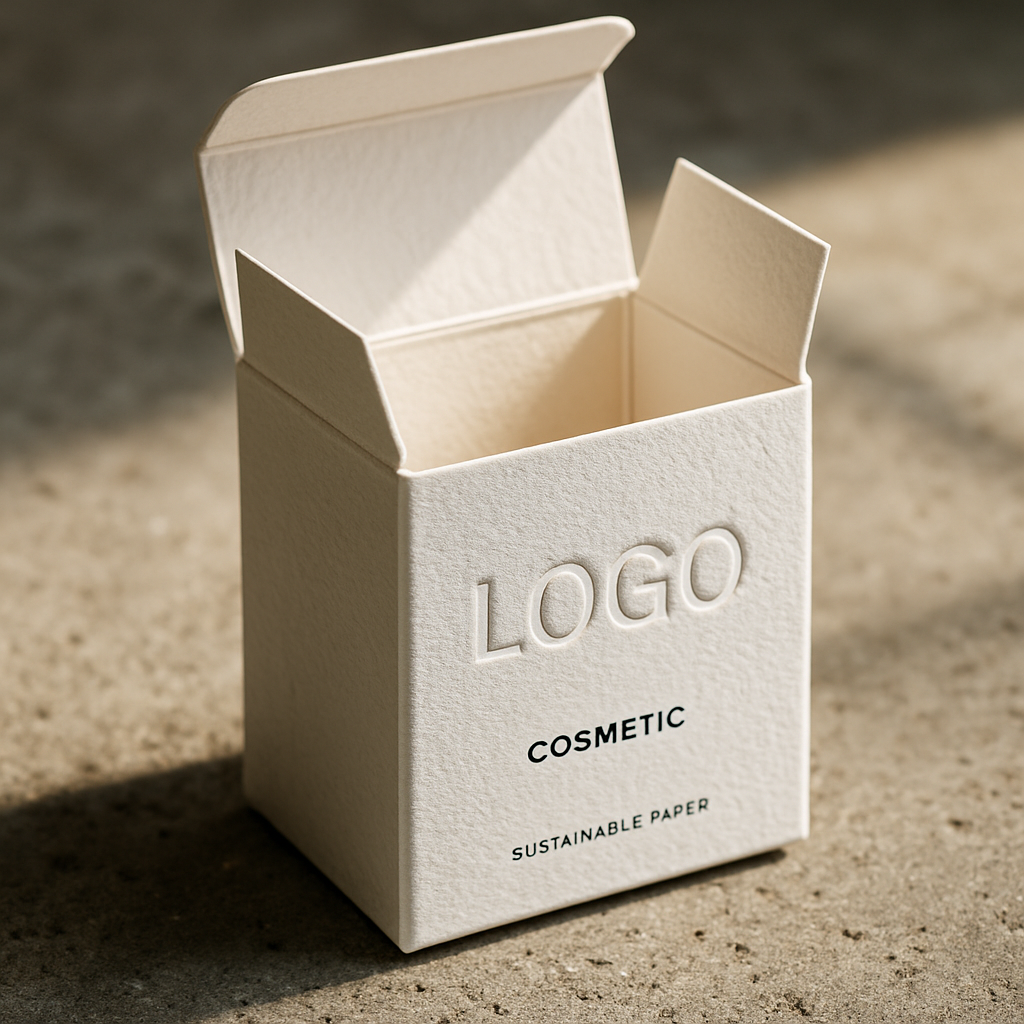 Custom Small Folding Tuck Top Box | Full-Color Print or Embossed Logo in Speckled Bamboo Kraft & Matte Finishes for Skincare Candle Cosmetic & Small Gift Packaging | MOQ 100 pcs
