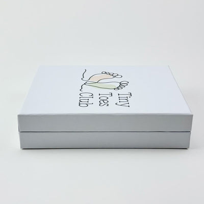 Custom Full-Color Print Two-Piece Lid and Base Gift Box | White Base Multi-Size for Baby Shower Birthday Snack Beauty Pet & Holiday Gift Set Packaging | MOQ 100 pcs