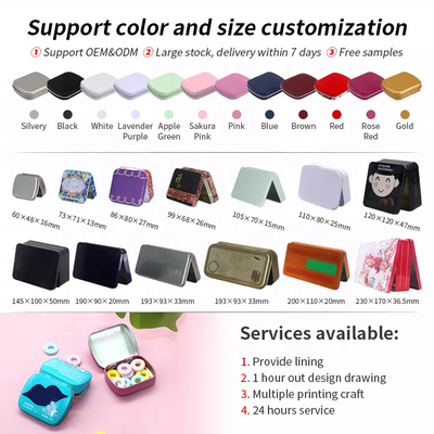 Custom Multi-Size Square & Rectangle Hinged Tin Box | Optional PVC Clear Window Lid Full-Color or Plain Print for Tea Cookie Candy Chocolate Health Supplement & Brand Packaging | MOQ 100 pcs