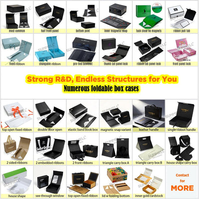 Custom Matte Black Rigid Suitcase Gift Box | Foldable Magnetic with Leather Handle & Gold Clasp for Luxury Apparel Sports & Gift Brands | MOQ 100 pcs