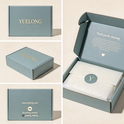 Custom Eco Minimalist Printed Mailer Boxes | Single Color Outside Inner Thank You Print for Apparel Skincare Organic Brands | MOQ 100 pcs