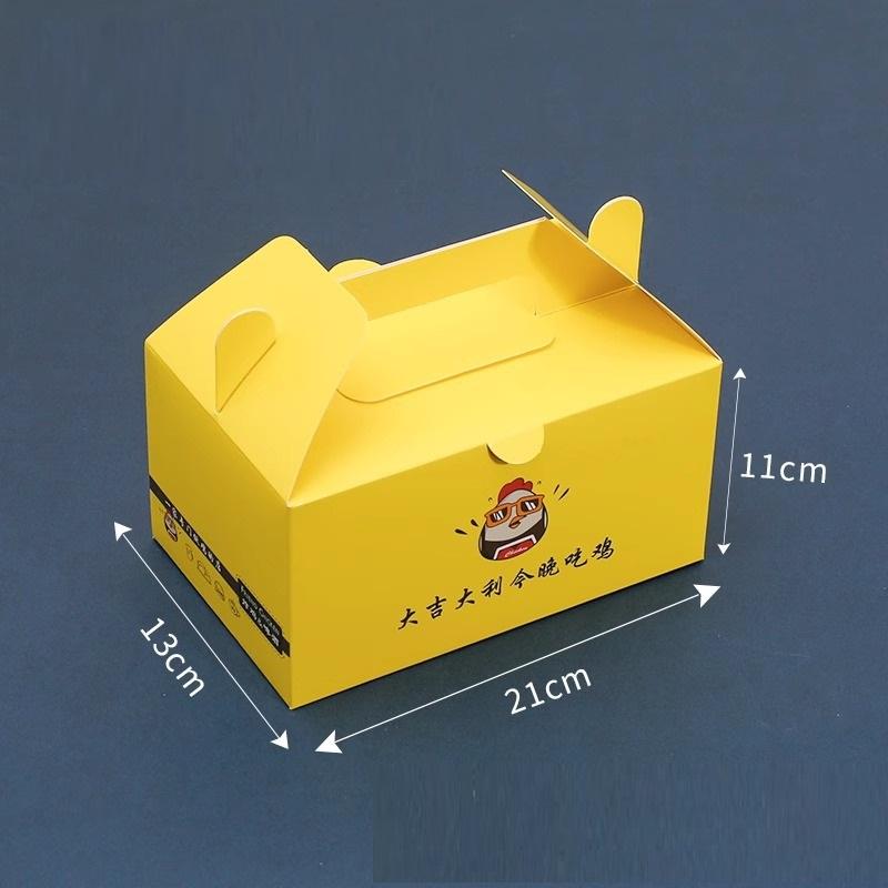 Juego de Cajas para Comida de Pollo Impresas Personalizadas | Caja con Asa y Cajas con Tapa Abatible con Logo | Cantidad Mínima 100 unidades