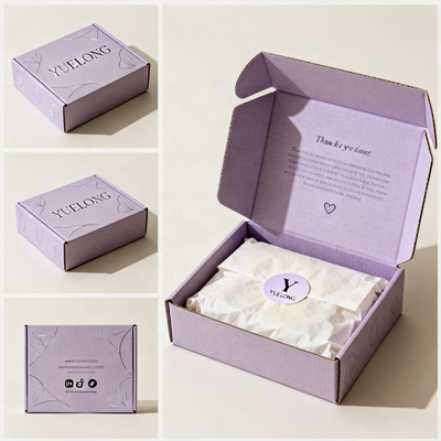Custom Eco Minimalist Printed Mailer Boxes | Single Color Outside Inner Thank You Print for Apparel Skincare Organic Brands | MOQ 100 pcs