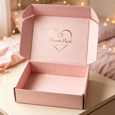 Cajas de envío con tapa interior de lámina de oro blanco crema personalizadas | Sello de logotipo de lujo para joyería, belleza, regalos y marcas minoristas premium | MOQ 100 unidades