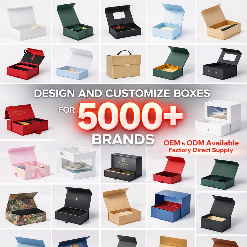 Custom Full Print Foldable Magnetic Gift Box | Any Pattern Full Wrap Design for Holiday Beauty Food Retail & Subscription Box Brands | MOQ 100 pcs