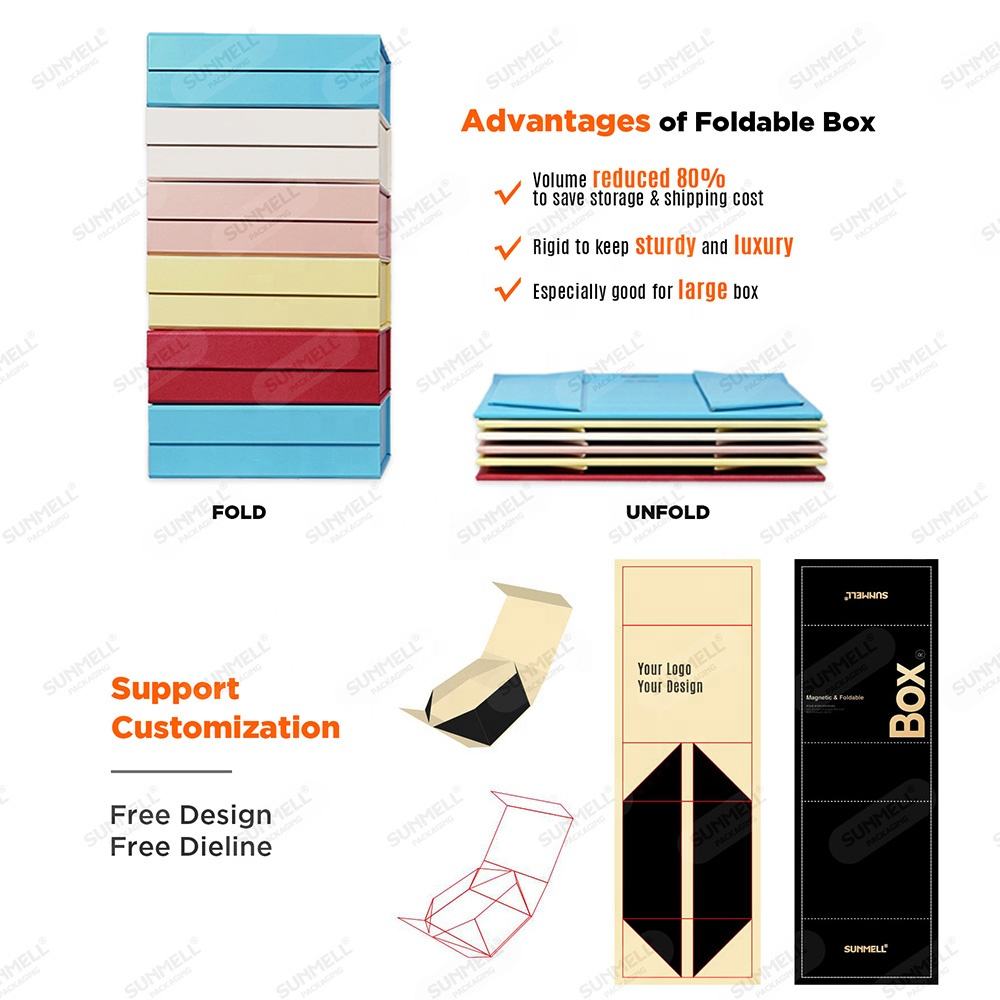 Custom Matte Black Rigid Suitcase Gift Box | Foldable Magnetic with Leather Handle & Gold Clasp for Luxury Apparel Sports & Gift Brands | MOQ 100 pcs