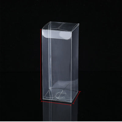 Custom Crystal Clear PVC Folding Square & Rectangle Display Box | Multi-Size Top Insert Closure for Action Figure Toy Skincare Aromatherapy Food Gift Wedding Favor Brand Transparent Packaging | MOQ 100 pcs