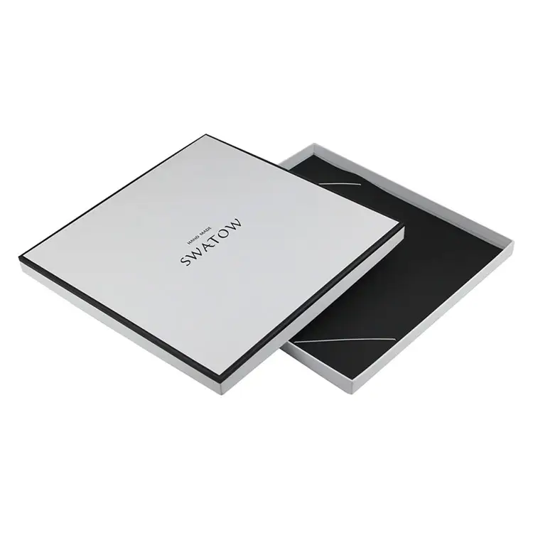 Caja de regalo grande personalizada de dos piezas con tapa y base para ropa | Logotipo con lámina dorada o plateada y papel de seda de marca para embalaje minorista de camisas, bufandas y marcas de moda | Varios colores | MOQ 100 unidades