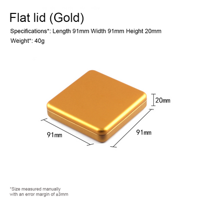Custom 91x91x20mm Flat Square Rounded Corner Tin Box | Multi-Color Green Gray Gold Black Red Orange Teal Flat Press Lid Full-Color Print for Tea Jewelry Card Stationery & Small Brand Gift Tin | MOQ 100 pcs