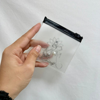 Custom Printed Frosted PVC Zipper Bags | Clear Logo Packaging for Jewelry & Apparel | MOQ 100 pcs
