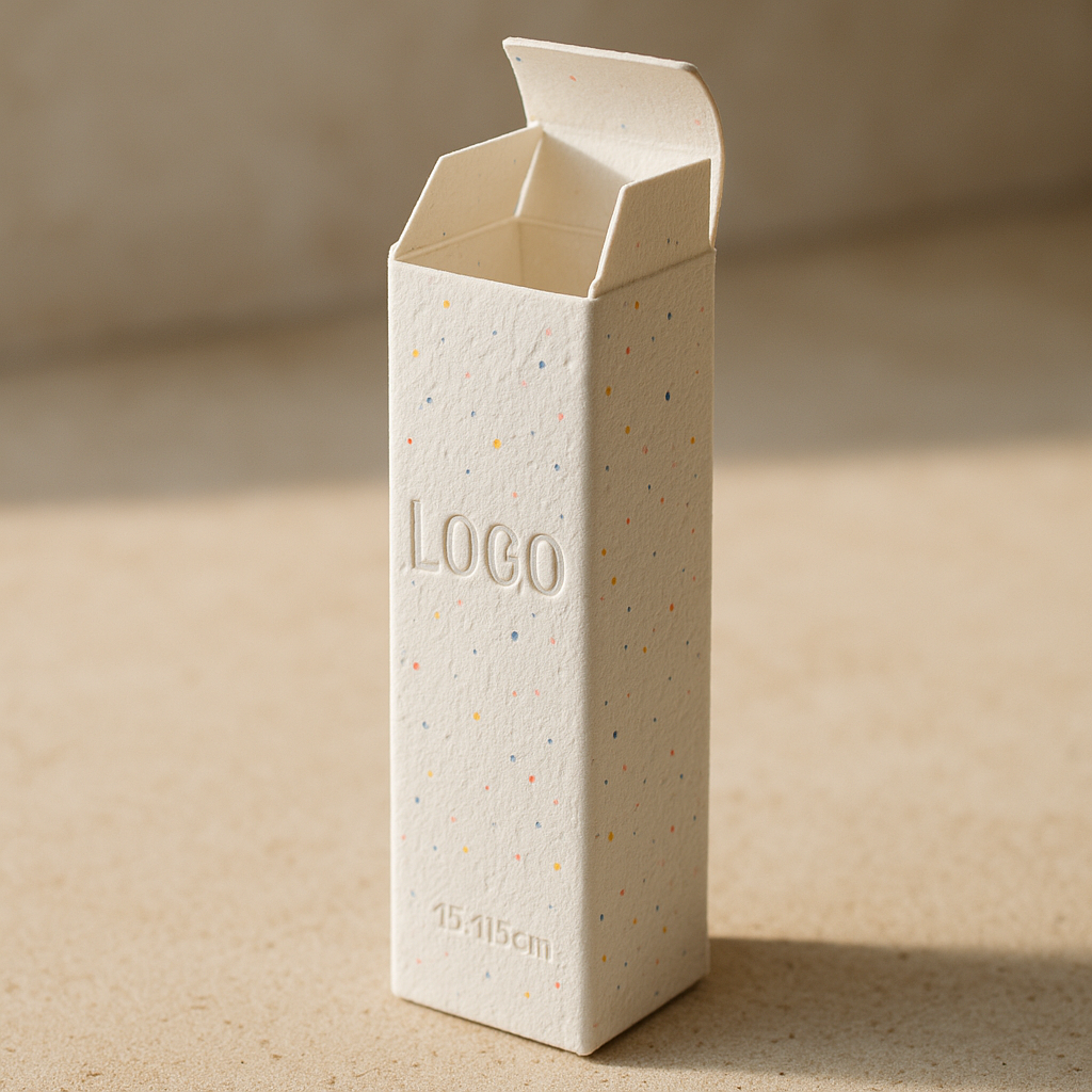 Custom Small Folding Tuck Top Box | Full-Color Print or Embossed Logo in Speckled Bamboo Kraft & Matte Finishes for Skincare Candle Cosmetic & Small Gift Packaging | MOQ 100 pcs