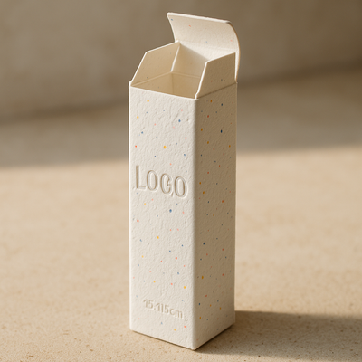 Custom Small Folding Tuck Top Box | Full-Color Print or Embossed Logo in Speckled Bamboo Kraft & Matte Finishes for Skincare Candle Cosmetic & Small Gift Packaging | MOQ 100 pcs