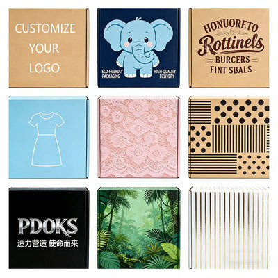 Cajas de envío personalizadas a todo color para marcas | Impresión a un solo color y con logotipo para ropa, belleza, alimentos, juguetes, libros y todo tipo de comercio electrónico | Pedido mínimo de 100 unidades