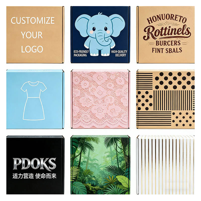 Cajas de envío personalizadas a todo color para marcas | Impresión a un solo color y con logotipo para ropa, belleza, alimentos, juguetes, libros y todo tipo de comercio electrónico | Pedido mínimo de 100 unidades