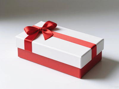 Custom Two-Piece Lid and Base Gift Box | Satin Ribbon Bow & Shredded Paper Fill for Christmas Valentine Wedding & Holiday Retail Gift Packaging | Multi-Color | MOQ 100 pcs